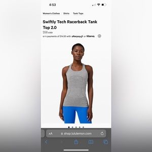 Lululemon swiftly tank top